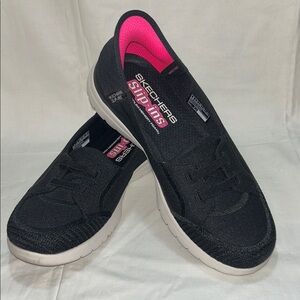 Skechers Hands-Free Slip-Ins On The Go Flex Size 8 in Black EUC